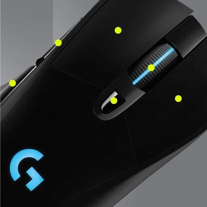 Souris gamer - Sans fil - Logitech G - G703 Hero - Noir