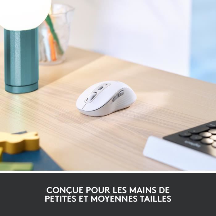 Souris - Sans fil - Logitech - M650 - Silencieuse - Blanc