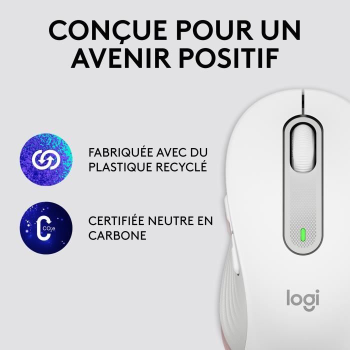 Souris - Sans fil - Logitech - M650 - Silencieuse - Blanc