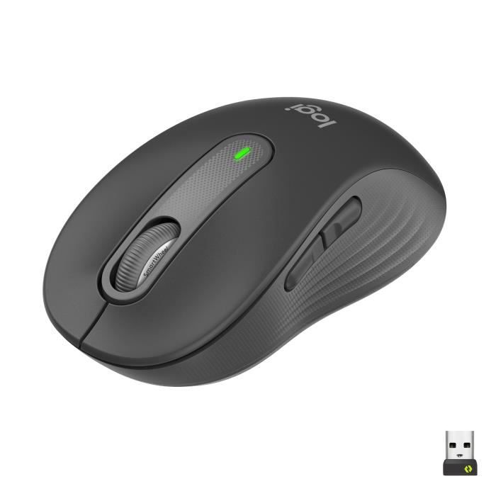 Souris Logitech Sans Fil  Signature M650 Silencieuse, Bluetooth - Gris graphite