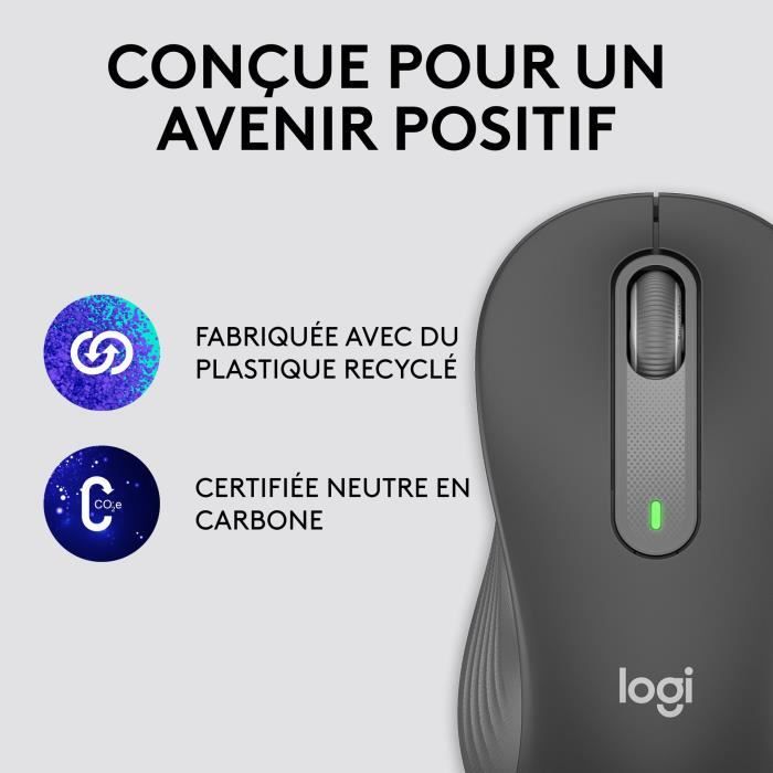 Souris - Sans fil - Logitech - M650 - Gaucher - Graphite