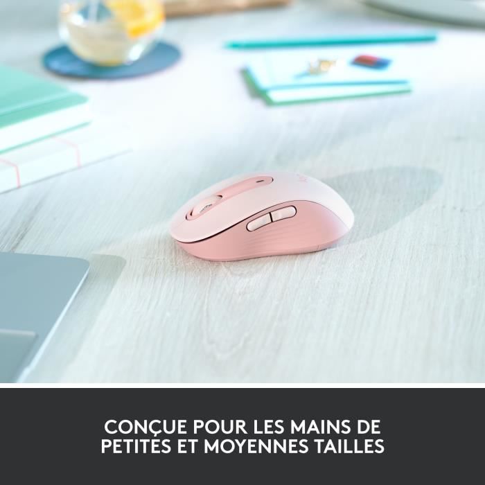 Souris - Sans fil - Logitech - M650 - Silencieuse - Rose