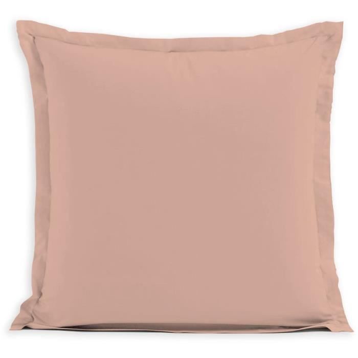 Lot de 2 taies d'oreiller - LOVELY HOME - LH71620 - 63 x 63 cm - Rose