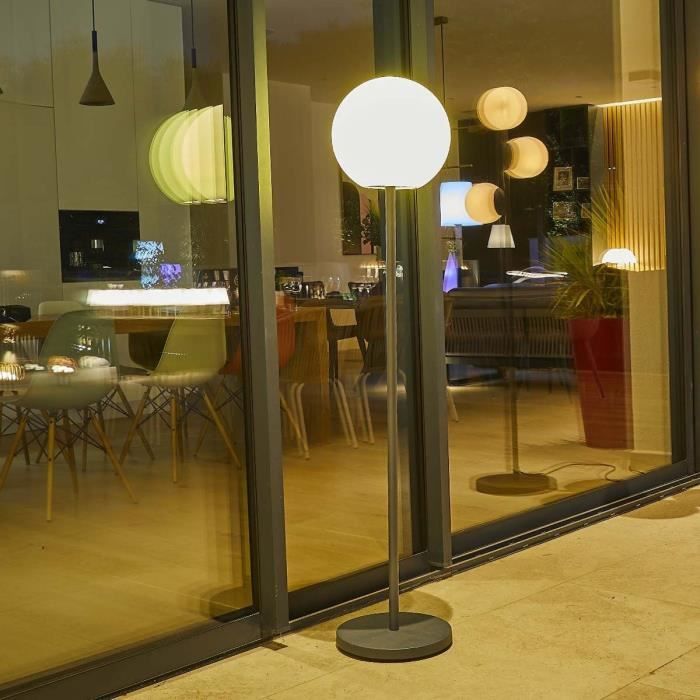 Lampadaire lumineux - LUMISKY - LUNY TALL - H150 cm - Pied métal design scandinave - LED blanc chaud et blanc dimmable