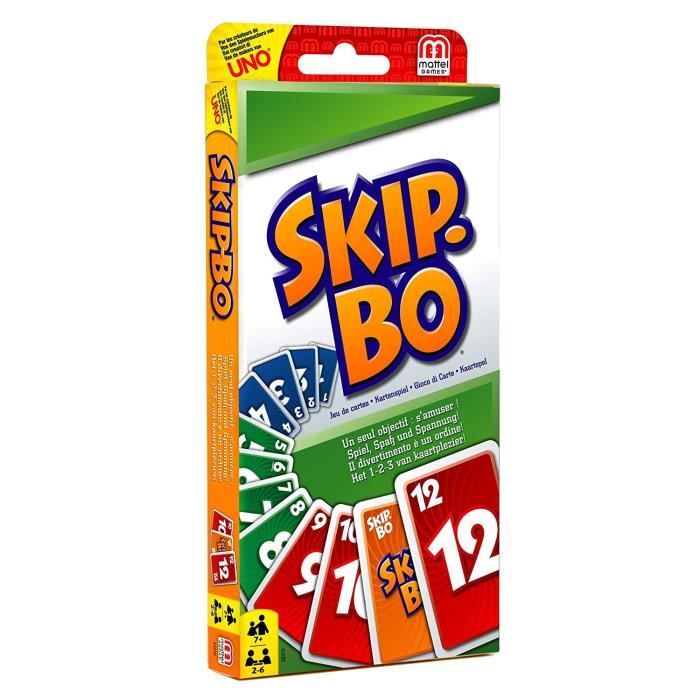 Mattel Games - Skip Bo - Jeu de Cartes Famille - 7 ans et + 52370