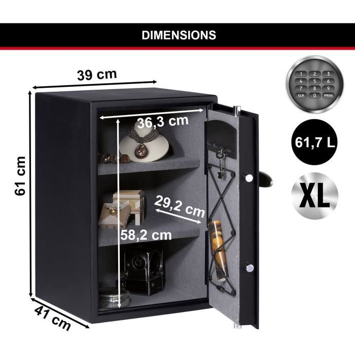 Coffre-Fort Haute Sécurité - MASTER LOCK - T6-331ML - Combinaison Électronique - Large 61,7 Litres