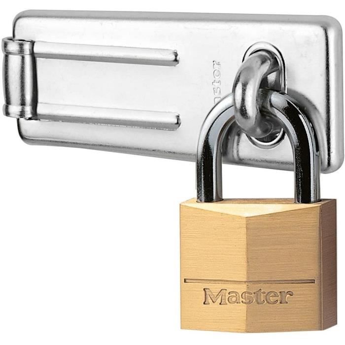 Pack Comprenant un Moraillon de Porte et un Cadenas a Clé - MASTER LOCK - 140703EURD -