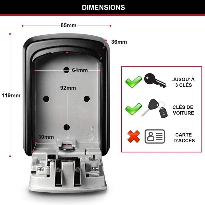 MASTER LOCK Boite a clés sécurisée [Medium] [Fixation murale] - 5401EURD - Select Access Partagez vos clés en toute sécurité