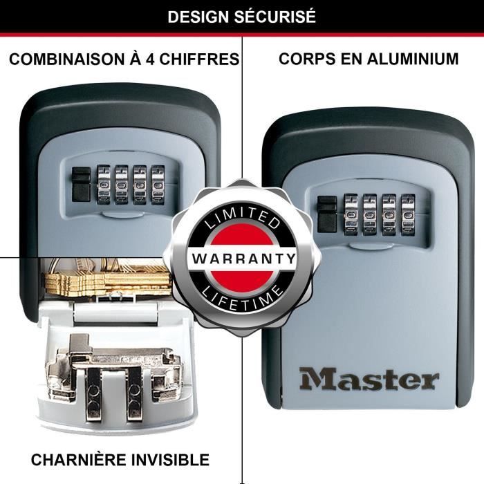 MASTER LOCK Boite a clés sécurisée [Medium] [Fixation murale] - 5401EURD - Select Access Partagez vos clés en toute sécurité