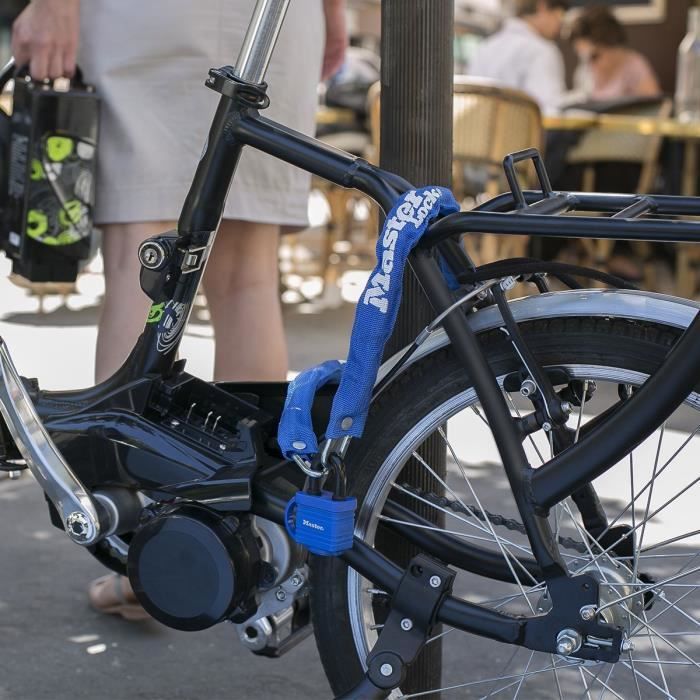 MASTER LOCK Chaîne Antivol Vélo avec Cadenas a Clé - Idéal pour les Vélos, Vélos Electriques, VTT et autres