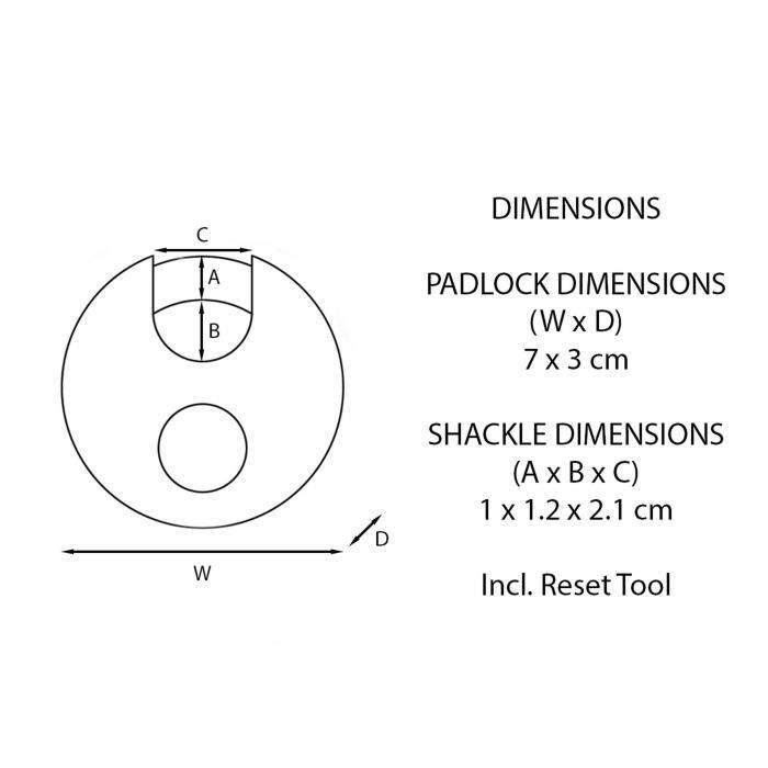 Cadenas Disque Excell en acier inoxydable 70mm - Master Lock M40EURDNUM