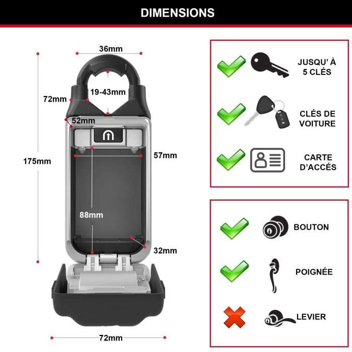 Boite a clés sécurisée - MASTER LOCK - Boutons Poussoirs - Avec Anse - Select Access Partagez vos clés en toute sécurité