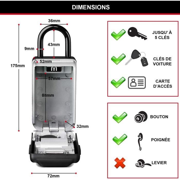 Armoire de sécurité Masterlock Boîte a clés 5424EURD Format M