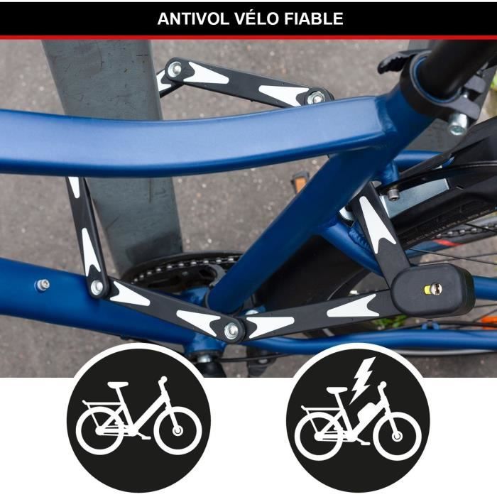 Antivol Vélo Pliable - MASTER LOCK - 8333EURDPRO - Acier Trempé, 3 Clés, Certifié, Support Inclus