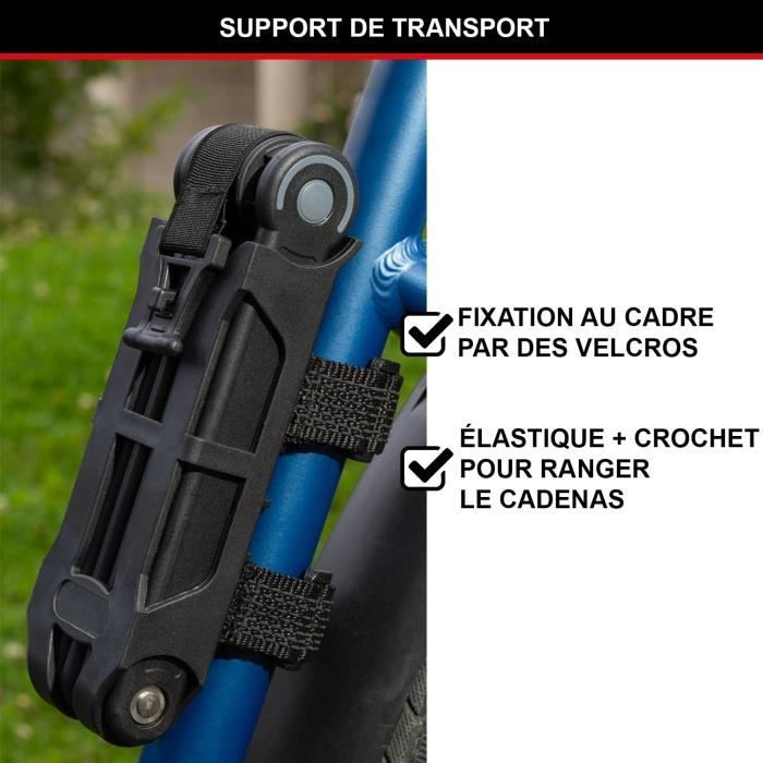 Antivol Vélo Pliable - MASTER LOCK - 8335EURDPRO - Acier Trempé, 4 Clés, Support Inclus