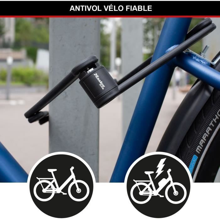 Antivol Vélo Pliable - MASTER LOCK - 8335EURDPRO - Acier Trempé, 4 Clés, Support Inclus