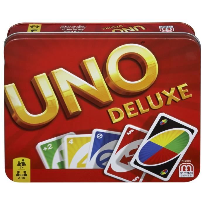 Mattel Games - Uno Deluxe - Jeu de Cartes Famille - 7 ans et + K0888