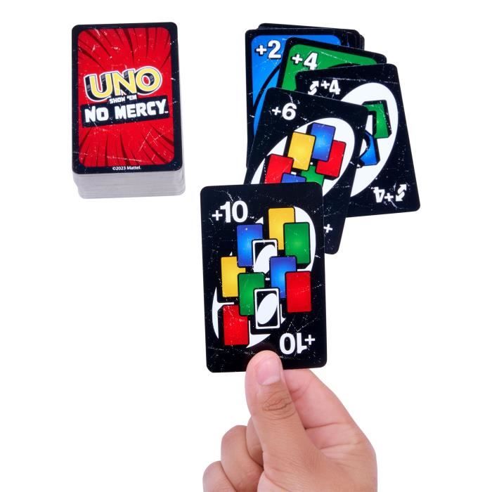 Mattel Games - UNO No Mercy-Jeu de cartes pour toute la famille, enfants et adultes HWV18