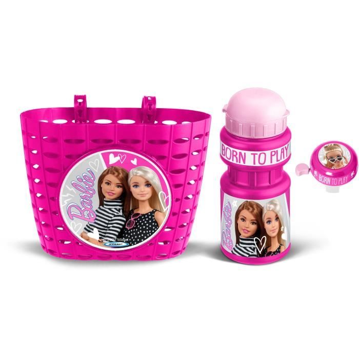 Set ludique comprenant une Corbeille + un bidon + une sonnette - MATTEL - BARBIE