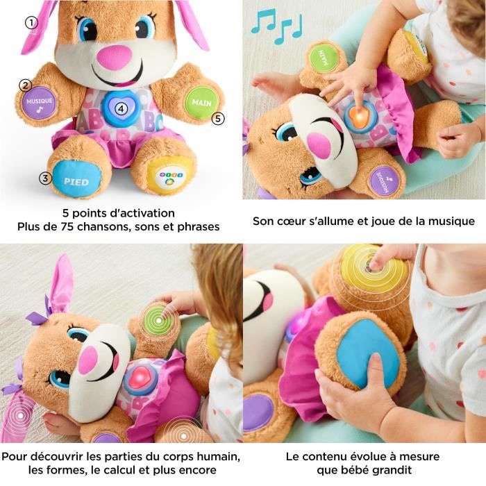 Fisher-Price - Nouveau SIS interactif - Peluche interactive - 6 mois et + FPP52