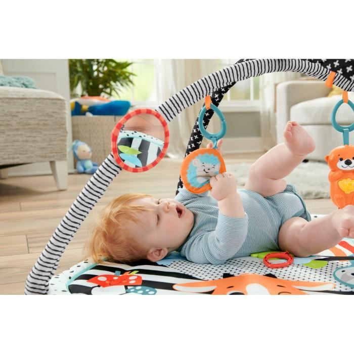 Fisher-Price - Mon Tapis d'activités 3 en 1 sensoriel - Tapis Bébé - Des la naissance HBP41