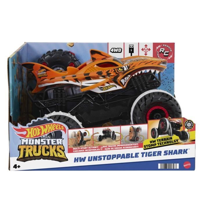 Hot Wheels-Monster Trucks-L'Inarretable Tiger Shark-Véhicule RC HGV87