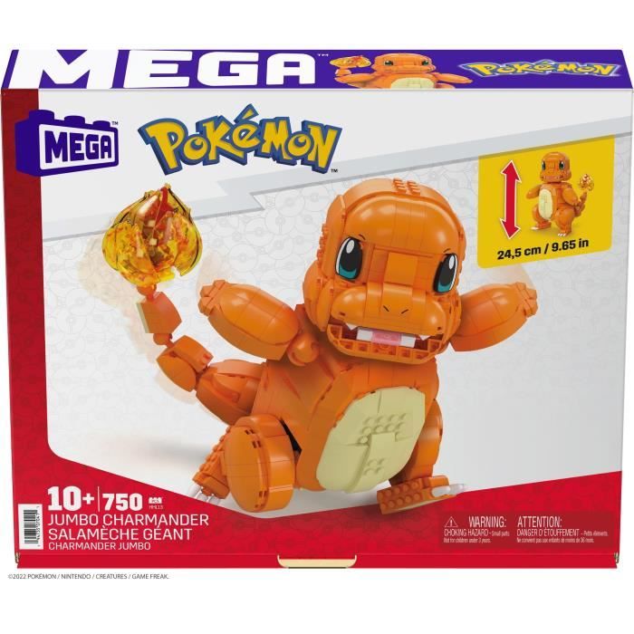 MEGA-Coffret de construction Pokémon Salameche Géant avec 750 pieces HHL13