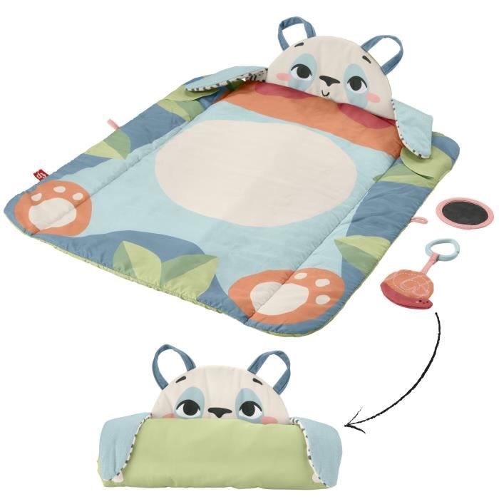 Fisher-Price-Panda a Rouler-Tapis d'éveil avec 2 jouets HKD65