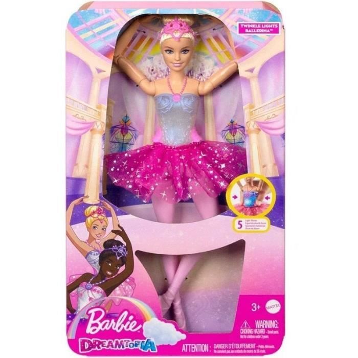 Barbie-Dreamtopia Ballerine Lumieres Scintillantes-Poupée blonde HLC25