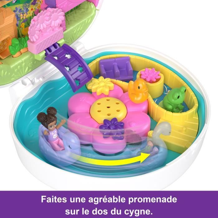 Polly Pocket-Coffret Jardin Lapin 2 mini-figurines et 12 accessoires HKV36