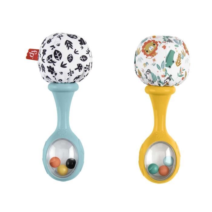 Fisher-Price-Mes Premiers Maracas-Jouet d'éveil 2 hochets des 3 mois HMF34