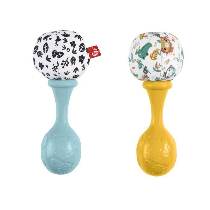 Fisher-Price-Mes Premiers Maracas-Jouet d'éveil 2 hochets des 3 mois HMF34