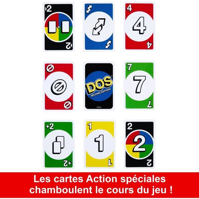 Mattel Games - DOS-Seconde Édition-jeu de cartes pour les enfants et les adultes HNN01