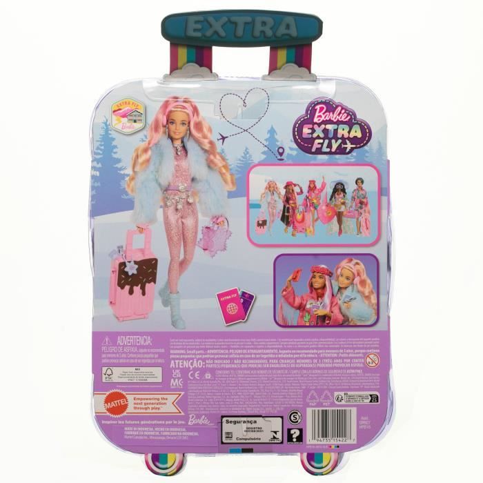 Barbie-Barbie Extra Cool-Poupée voyage en tenue d'hiver HPB16