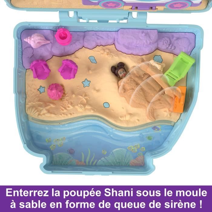 Polly Pocket-Chiot a la Plage-Coffret et figurines, jouet de voyage HRD36