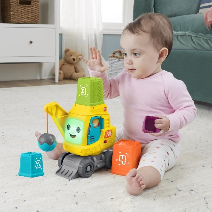 Fisher-Price-La Calculo'Grue-Blocs avec effets sonores et lumineux HXF48