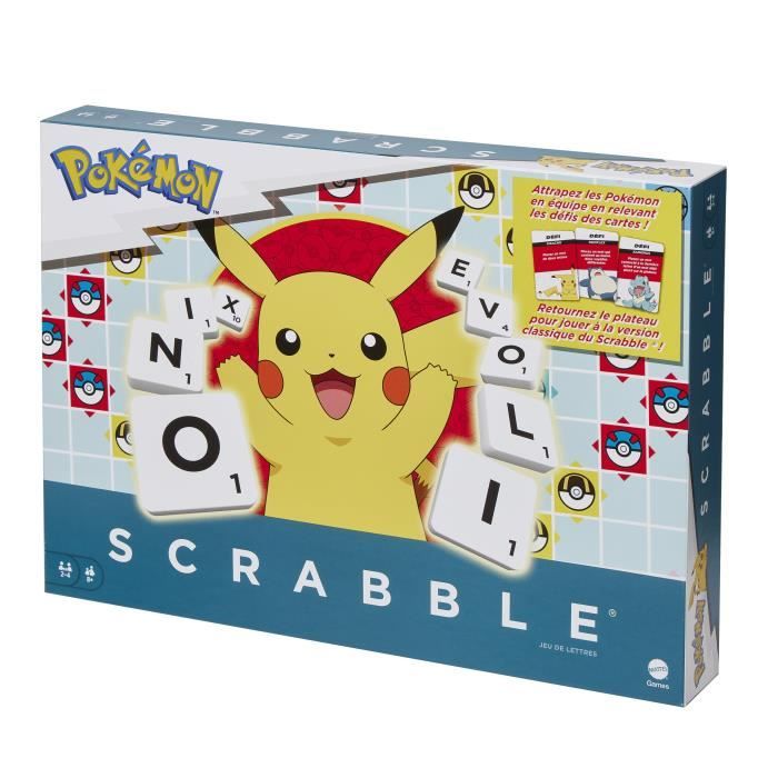 Scrabble Pokémon-Jeu de société familial avec 2 modes de jeu HXT27