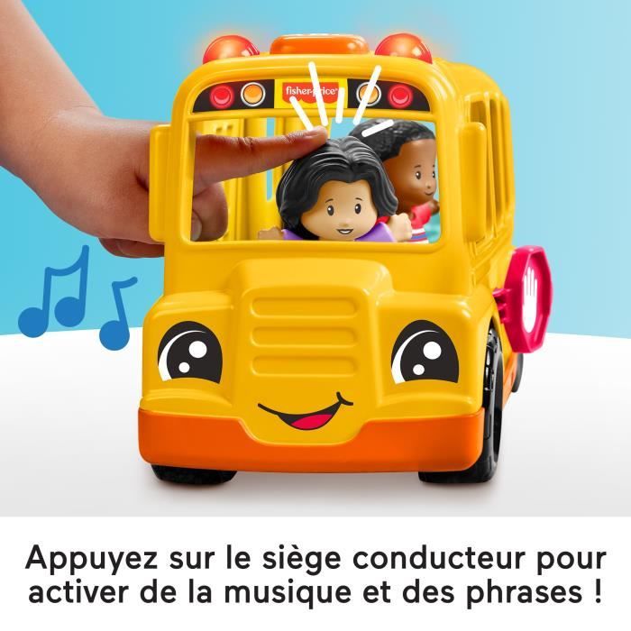 Fisher-Price Little People-Le Bus Scolaire-Véhicule musical a pousser HYT03