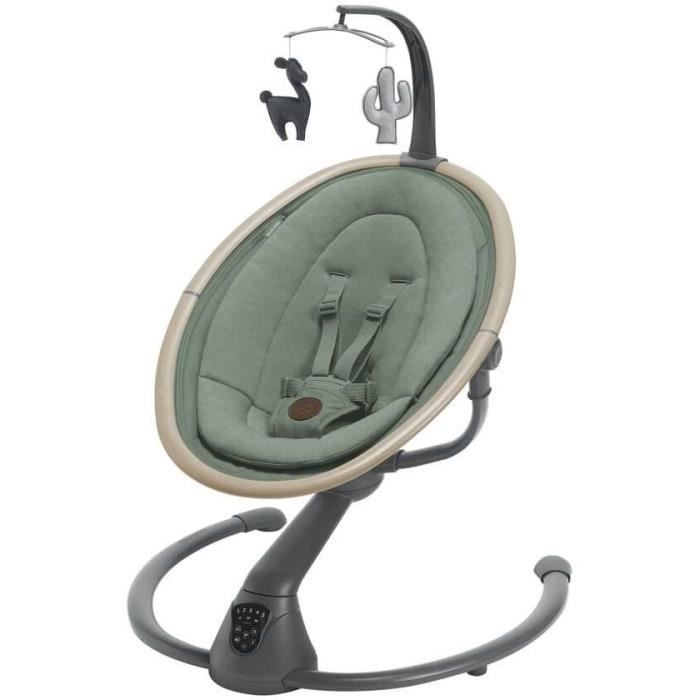 MAXI-COSI Cassia Balancelle Electrique Musicale, De la naissance a 6 mois, Beyond Green ECO