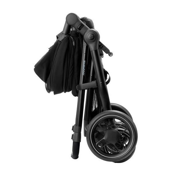 MAXI-COSI Poussette 2 en 1  Zelia 3, nacelle intégrée, 4 roues, Essential Black