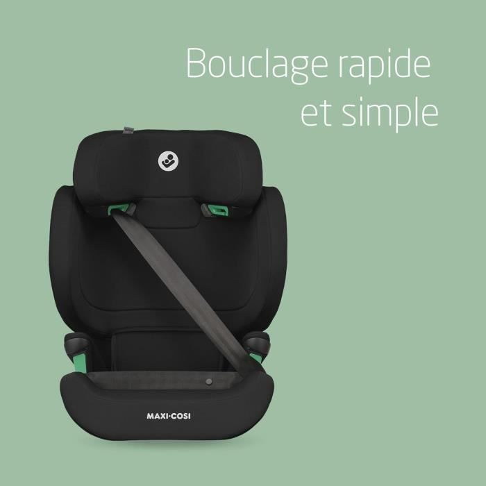 MAXI-COSI Rodifix M I-Size, Siege auto Isofix Groupe 2/3, Rehausseur voiture, Evolutif, de 15 a 36kg, de 3,5 a 12 ans, Basic Black