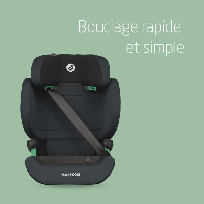 MAXI-COSI Rodifix M I-Size, Siege auto Isofix Groupe 2/3, Rehausseur voiture, Evolutif, de 15 a 36kg, de 3,5 a 12 ans, Basic grey