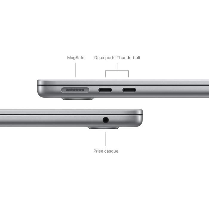 Apple - 13,6'' MacBook Air M3 - RAM 24Go - Stockage 512Go - CPU 8 coeurs - GPU 10 coeurs - Gris sidéral