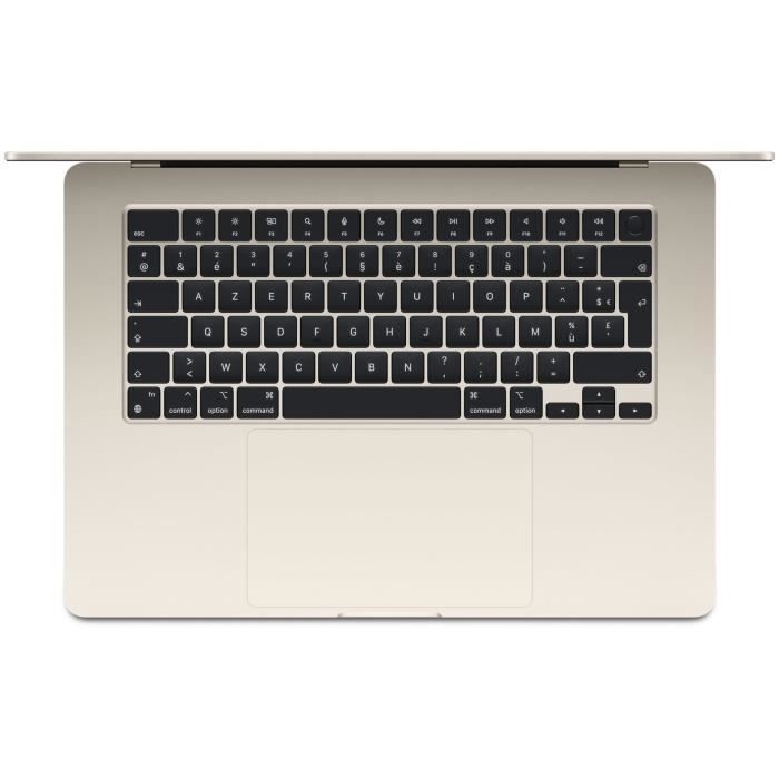 Apple - 15'' MacBook Air M3 - RAM 16Go - Stockage 256Go - CPU 8 coeurs - GPU 10 coeurs - Starlight