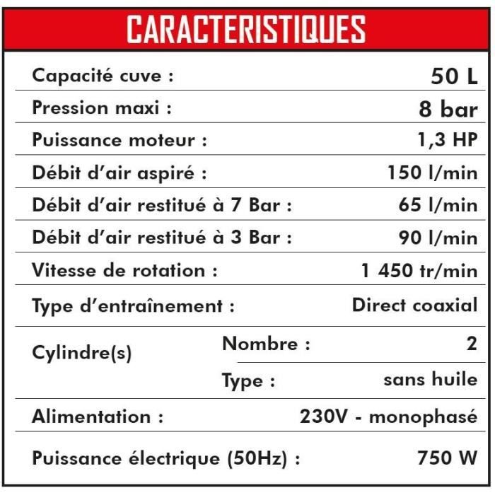 MECAFER COMPRESSEUR SILENCIEUX 24L 1HP