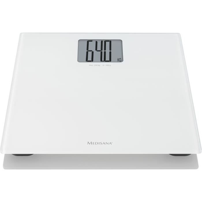 Pese-personne XL Medisana PS 470 Blanc - Charge maximale 250 kg - Grand écran - Extinction automatique