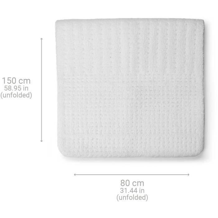 Surmatelas chauffant extra moelleux en polaire - MEDISANA - HU 672 - Chauffe-lit - 4 reglages - 3 minuteries - Lavable