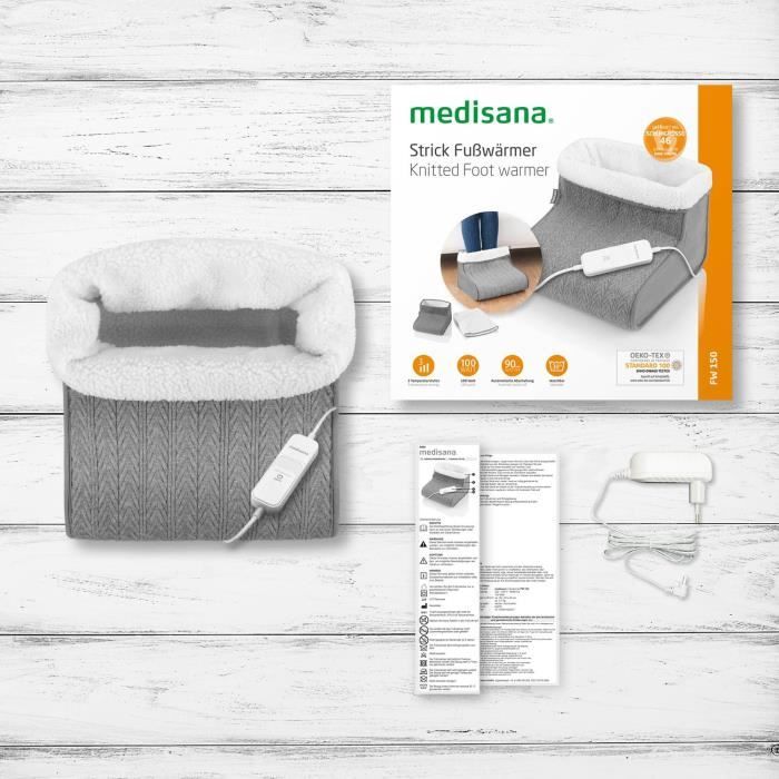 Chauffe-pieds - MEDISANA - FW 150 - 6 niveaux de température - Minuteur - Lavable - Rechauffe et soulage