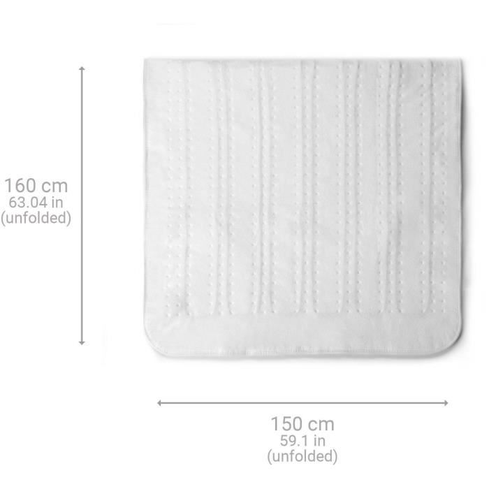 Surmatelas chauffant  Chauffe-lit 2 places medisana HU 676  lavable  4 niveaux de températures - arret automatique  150x160cm