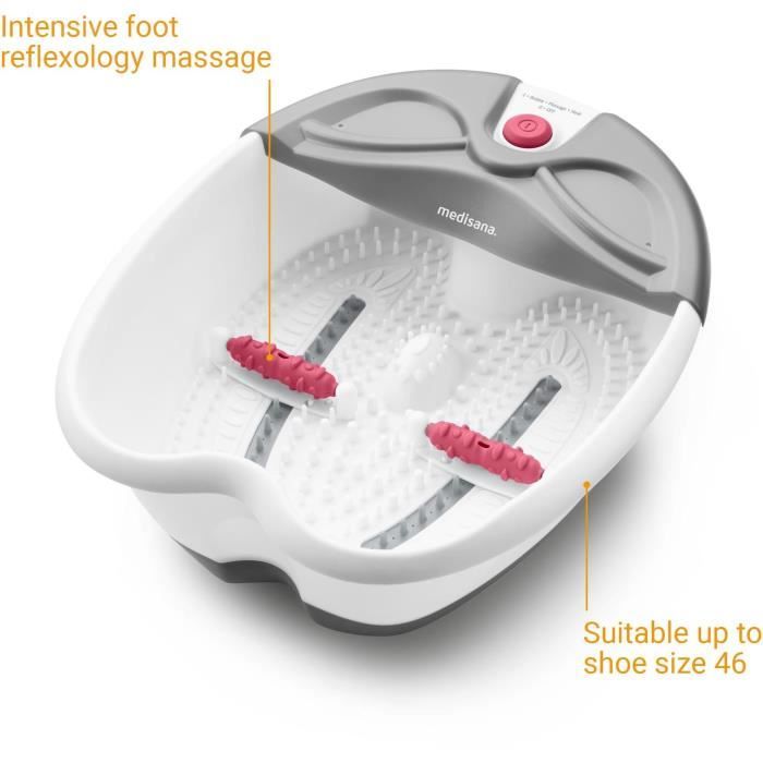 MEDISANA -  FS 300 - Bain pour pieds - Blanc - Massage spa et vibration relaxant